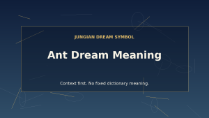 dream interpretation of ants