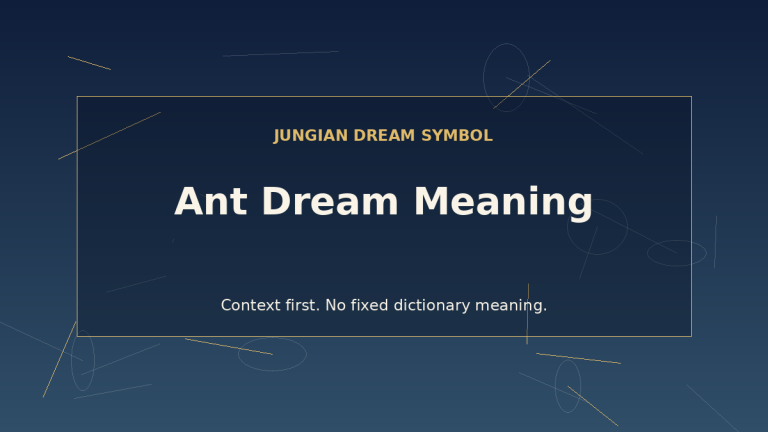 dream interpretation of ants