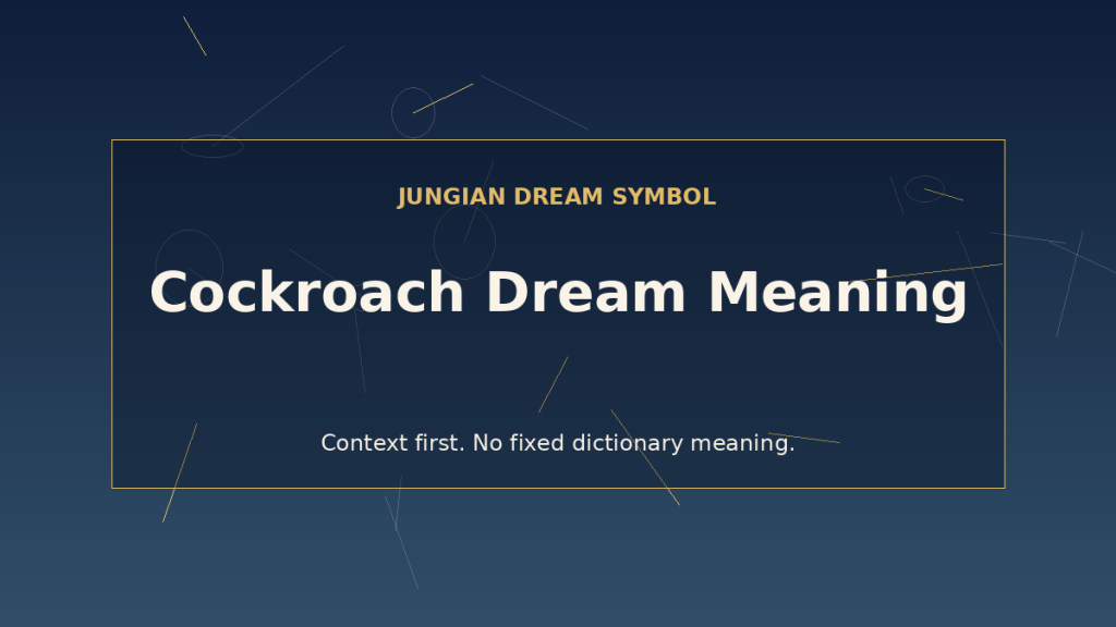 dream interpretation of cockroaches