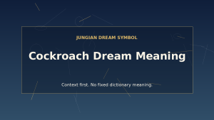 dream interpretation of cockroaches