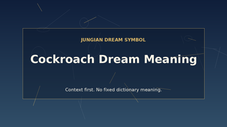 dream interpretation of cockroaches