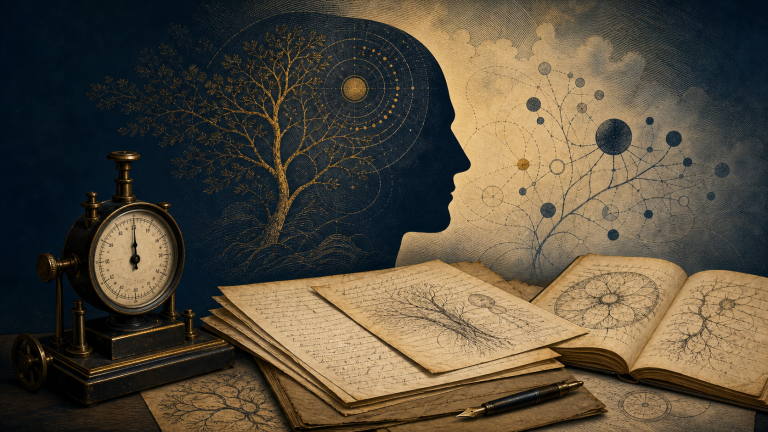 Analytical psychology papers, association instrument, and symbolic mind illustration