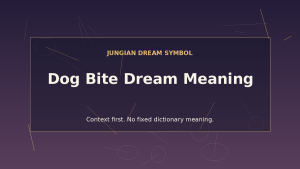dream interpretation of dog bite