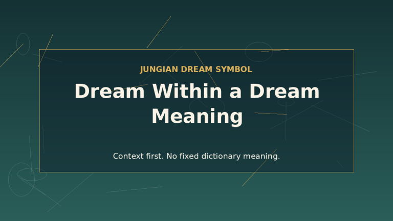 dream within a dream interpretation