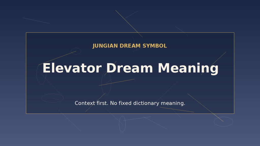 dream interpretation elevator