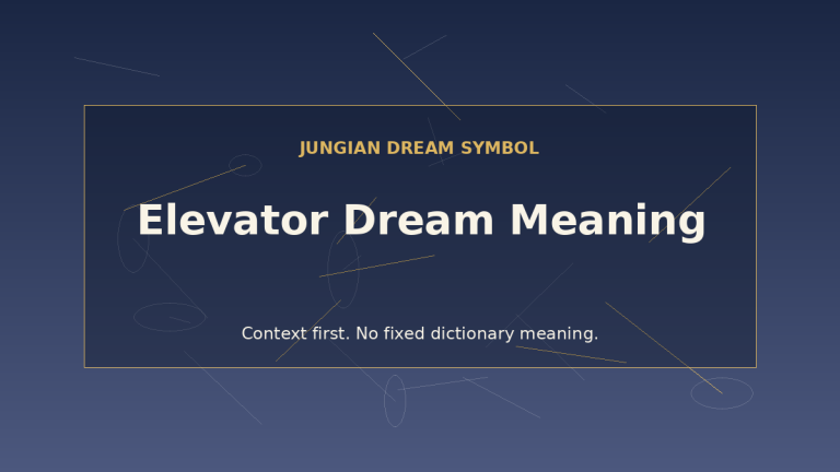dream interpretation elevator