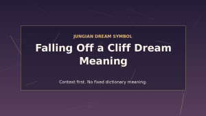 dream interpretation falling off a cliff