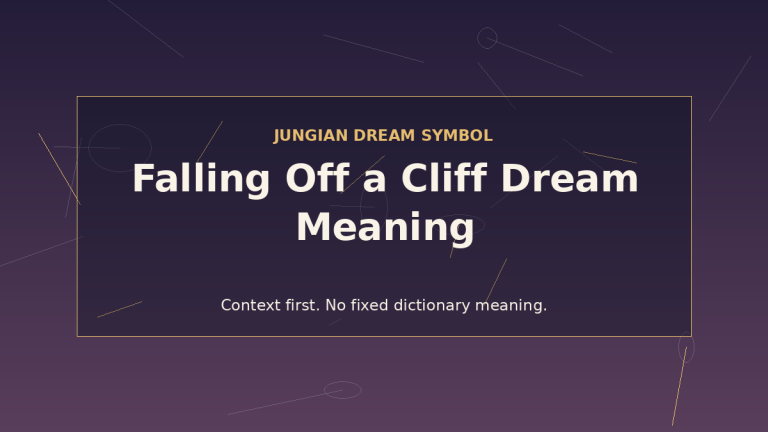 dream interpretation falling off a cliff