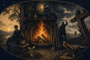 Fire dream meaning illustrated through warmth danger transformation and renewal