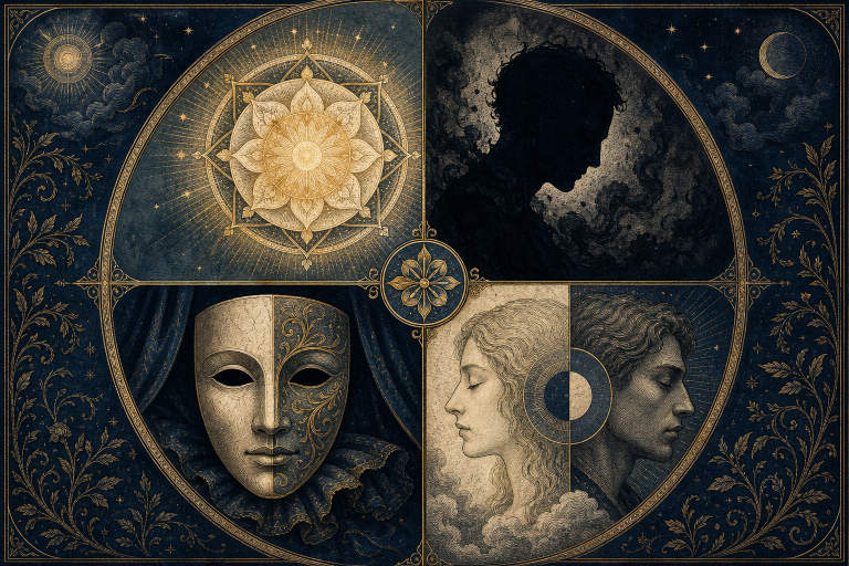 Four major Jungian archetypes represented by Self shadow persona and inner otherness