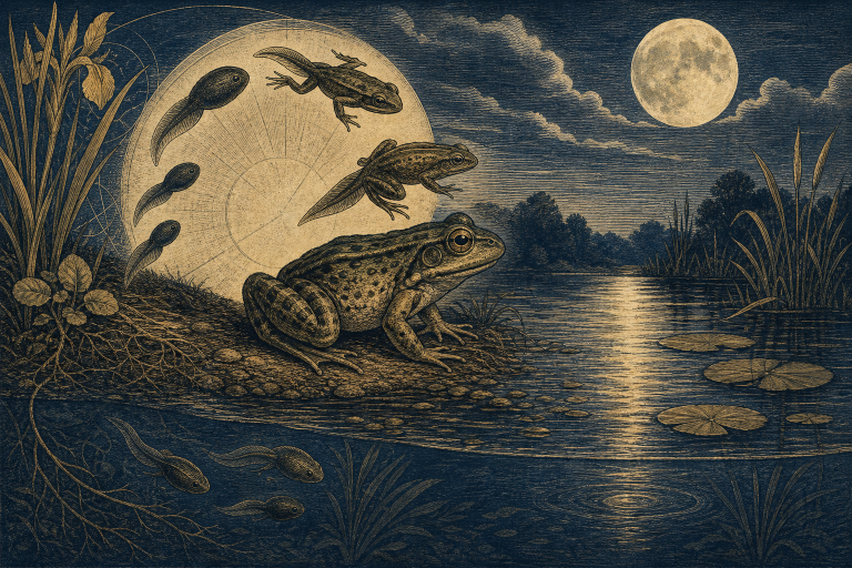 Frog dream interpretation illustration of adaptation transformation water and changing environments