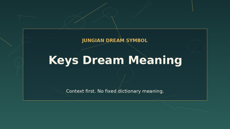 dream interpretation of keys
