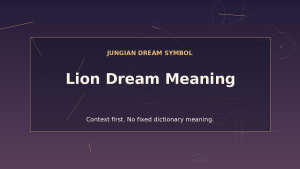 dream interpretation lion
