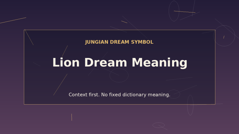 dream interpretation lion