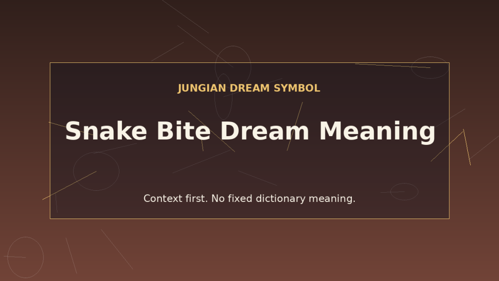 dream interpretation of snake bite