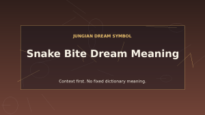 dream interpretation of snake bite