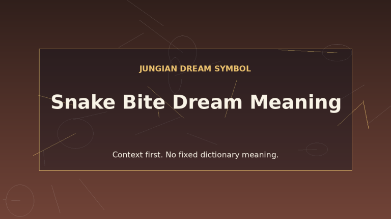 dream interpretation of snake bite