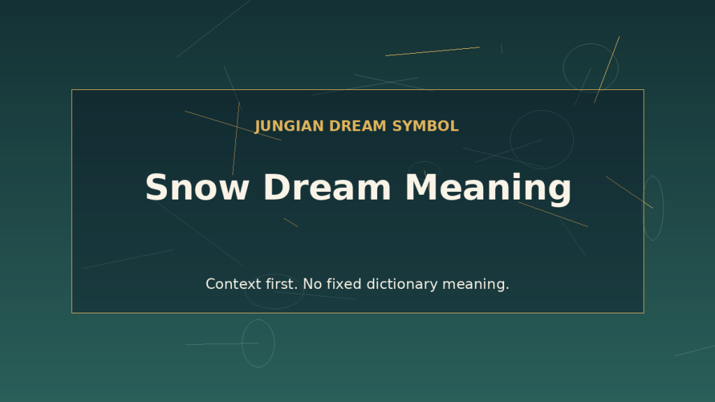 dream interpretation of snow