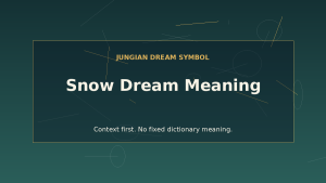 dream interpretation of snow