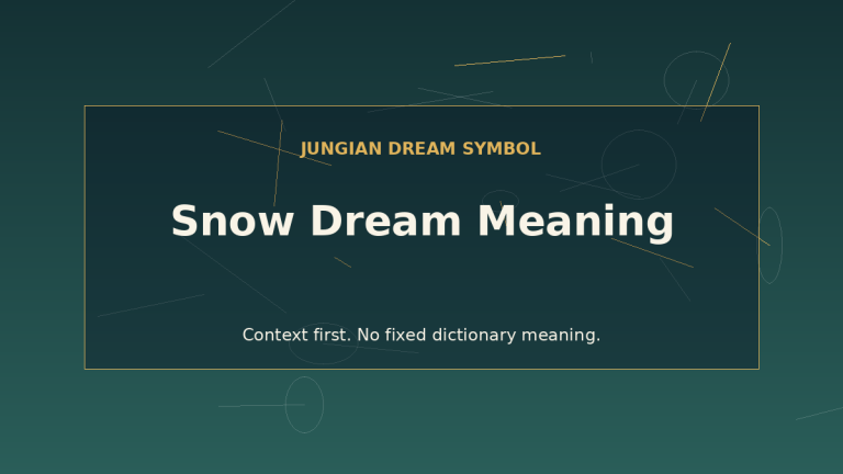 dream interpretation of snow