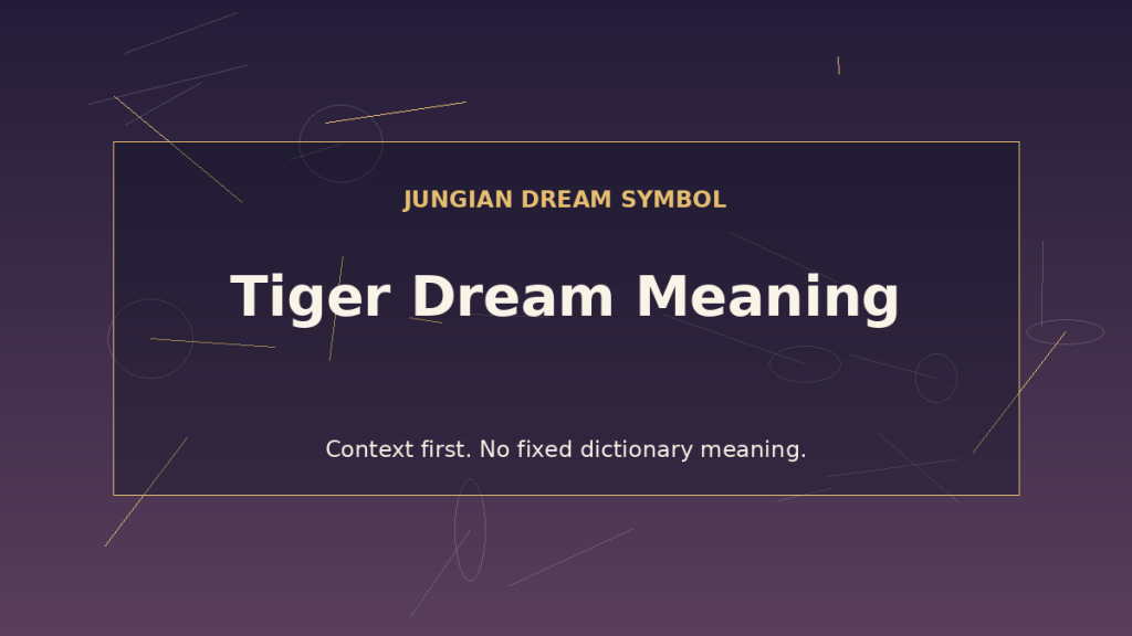 dream interpretation tiger