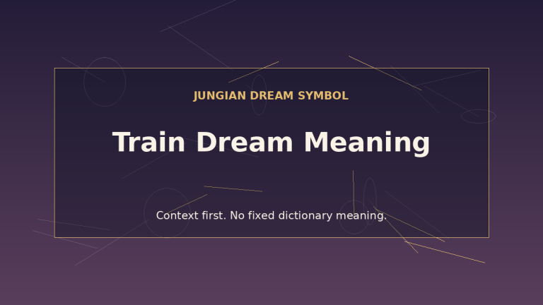 train dream interpretation