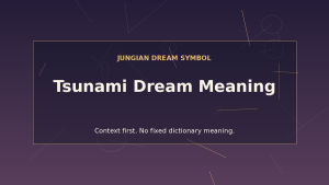 dream interpretation of tsunami
