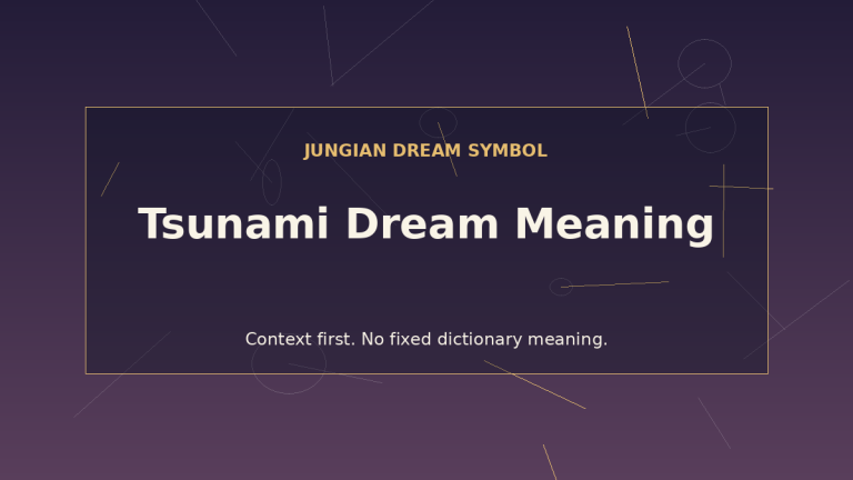 dream interpretation of tsunami