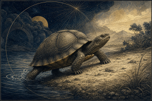Turtle dream interpretation illustration of patience protection pacing and movement between environments