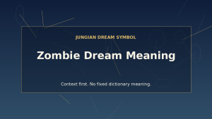 zombie dream interpretation