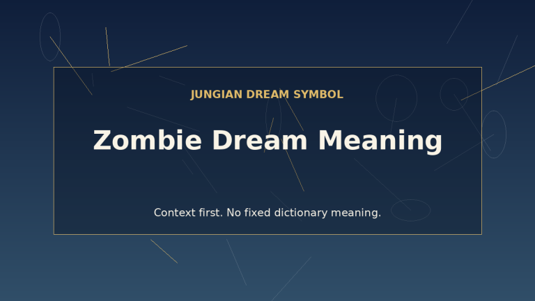 zombie dream interpretation